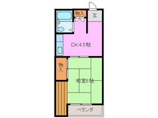 サンハイツアンドウの物件間取画像